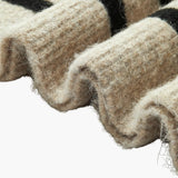 Women's Pullover with V-Neck and Striped Surface