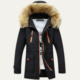 The Messina Men's Thicken Winter Fur Collar Parka Jacket