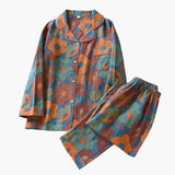 Women's Fleece Pajama Set with Bear Motif and Elastic Waistband