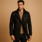 The Merrick Men’s Double Breasted Smart Casual Trench Coat