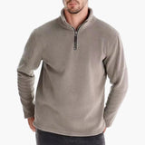 Men's Zip-Up Fleece Pullover with Soft Lining