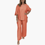 Loungewear Set for Women – Wide Pants & Loose Blouse