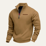 The Silverbrook Men’s Warm Stand Collar Trendy Half Zip Sweater