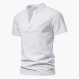Men's T-Shirt with V-Neck Made of Breathable Cotton