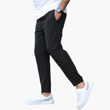 Men's Stretch Pants with Slim Legs and Waistband