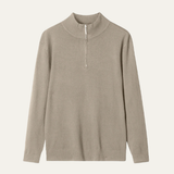 The Foxhaven Men's Cashmere Mock Neck Half Zip Knit Sweater