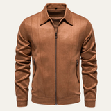 The Northgate Men's Casual Zip Up Biker Leather Jacket