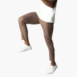Men’s Stretch Chinos with Elastic Waistband and Slim Legs