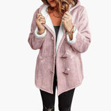 Women's jacket with hood and toggle closure