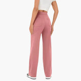 High Waist Palazzo Pants for Women with Button Placket – Stylish & Comfortable