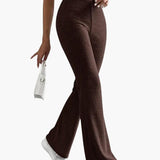 Wide High Waist Knit Pants for Women – Comfortable Lounge Fit