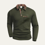 The Monopoli Men’s Casual Waffle Knit Polo Sweater