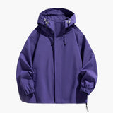 Men's Zip-Up Hoodie with Elastic Hem