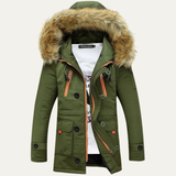 The Messina Men's Thicken Winter Fur Collar Parka Jacket