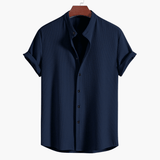 Men's Shirt with Stand-Up Collar – Casual & Comfortable for Summer