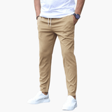 Men's Stretch Pants with Slim Legs and Waistband