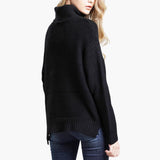 Women's sweater with turtleneck and long sleeves