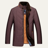 The Stratton Men’s Stylish Padded Winter Quilted Jacket with Velvet Collar