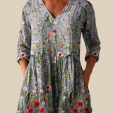 Sloane | Long Blouse with Expressive Pattern