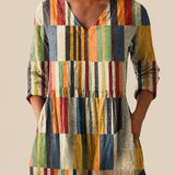 Avery | Long Blouse with Expressive Pattern