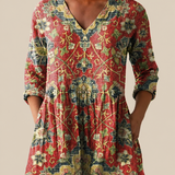 Wren | Long Blouse with Expressive Pattern