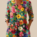 Keira | Long Blouse with Expressive Pattern