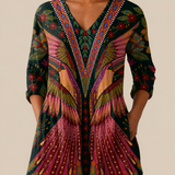Mila | Long Blouse with Striking Pattern