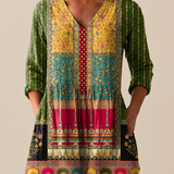 Nyla | Long Blouse with Striking Pattern