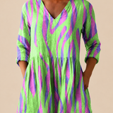 Mira | Long Blouse with Expressive Pattern