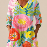 Ayra | Long Blouse with Expressive Pattern