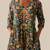 Liora | Long Blouse with Expressive Pattern