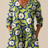Talia | Long Blouse with Expressive Pattern