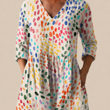 Noelle | Long Blouse with Expressive Pattern