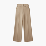 Women’s Knitted Trousers with Elastic Waist and Wide Legs