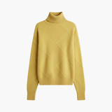 Women’s Turtleneck Sweater with Ribbed Knit and Long Sleeves