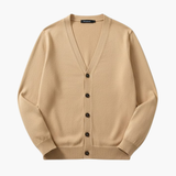 Men’s Cardigan with V-Neck and Button Closure