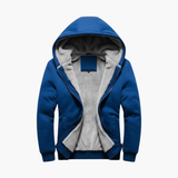 Men's Hooded Jacket with Zipper and Lining
