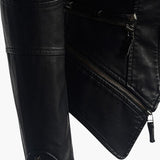 Women's Biker Jacket Black with Studs