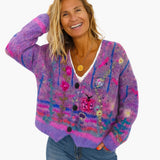 Women’s Cardigan with Patterned Knit