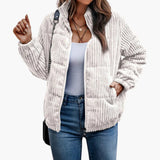 Women's Cord Jacket with Side Pockets