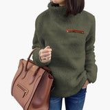 Women's Fleece Pullover with High Collar