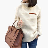 Women's Fleece Pullover with High Collar