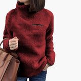 Women's Fleece Pullover with High Collar