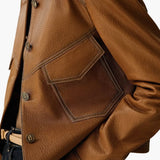 Women's Brown Jacket with Long Sleeves