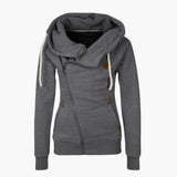 Women's Zip-Up Hoodie with Drawstring Hood