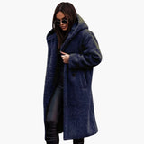 Women’s Hooded Coat with Button Closure