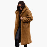 Women’s Hooded Coat with Button Closure