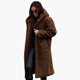 Women’s Hooded Coat with Button Closure