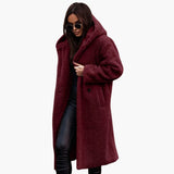 Women’s Hooded Coat with Button Closure