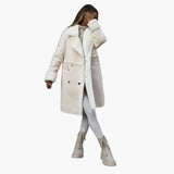 Women’s Long Coat with Lapel Collar